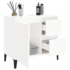 Baderomsskap hvit 65x33x60 cm konstruert tre