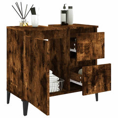 Baderomsskap røkt eik 65x33x60 cm konstruert tre