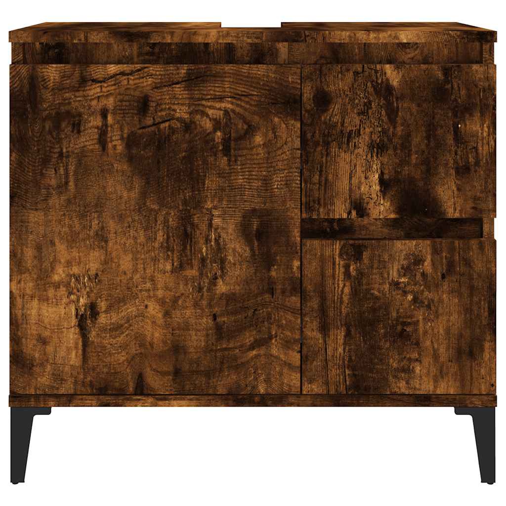 Baderomsskap røkt eik 65x33x60 cm konstruert tre