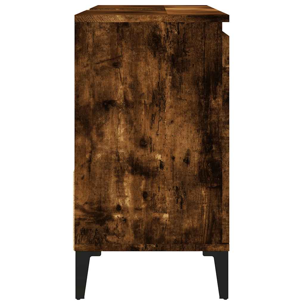 Baderomsskap røkt eik 65x33x60 cm konstruert tre