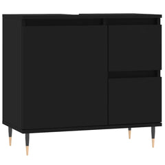 Baderomsskap svart 65x33x60 cm konstruert tre