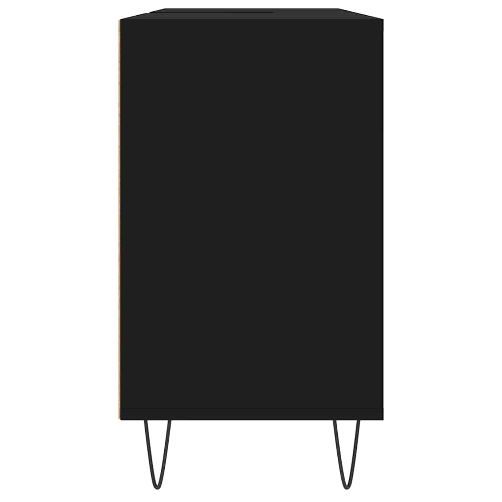 Baderomsskap svart 80x33x60 cm konstruert tre