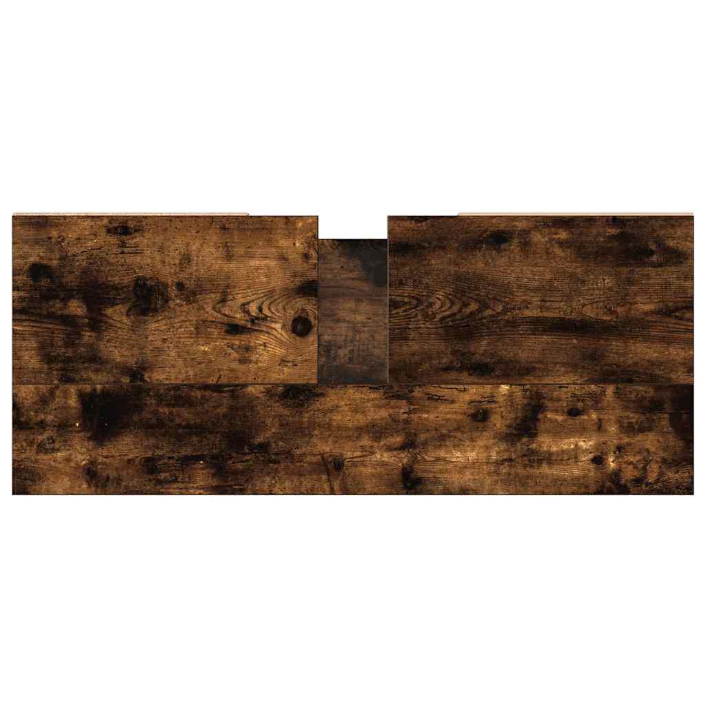Baderomsskap røkt eik 80x33x60 cm konstruert tre