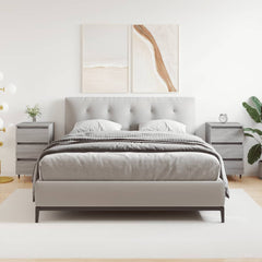 Nattbord 2 stk grå sonoma 40x35x69 cm konstruert tre - SminkeBord.no