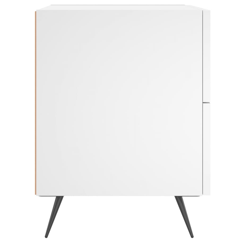 Nattbord 2 stk hvit 40x35x47,5 cm konstruert tre - SminkeBord.no