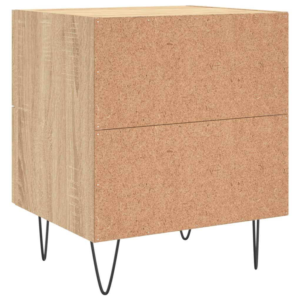 Nattbord 2 stk sonoma eik 40x35x47,5 cm konstruert tre - SminkeBord.no