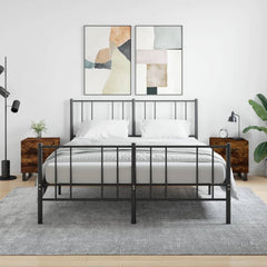 Nattbord 2 stk røkt eik 40x35x47,5 cm konstruert tre - SminkeBord.no