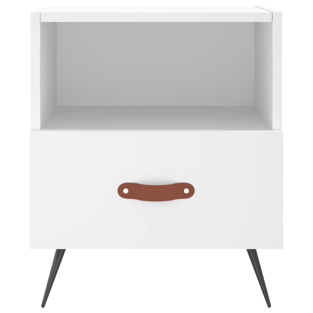 Nattbord 2 stk hvit 40x35x47,5 cm konstruert tre - SminkeBord.no