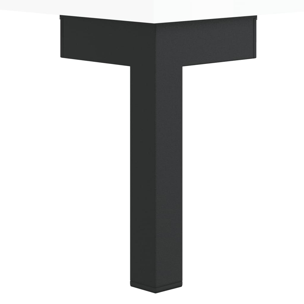 Nattbord 2 stk høyglans hvit 40x35x47,5 cm konstruert tre - SminkeBord.no