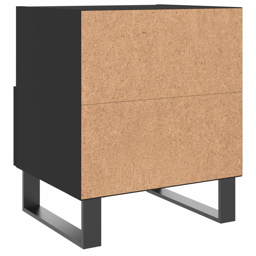 Nattbord 2 stk svart 40x35x47,5 cm konstruert tre - SminkeBord.no