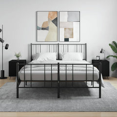 Nattbord 2 stk svart 40x40x50 cm konstruert tre - SminkeBord.no