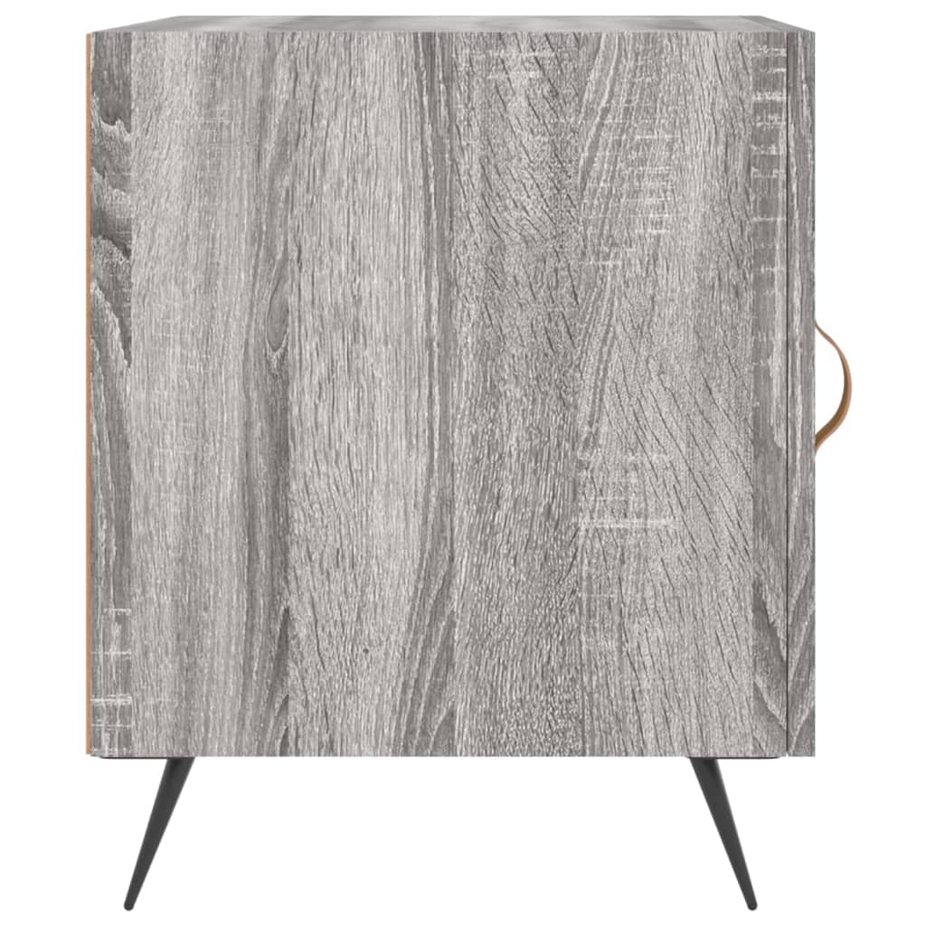 Nattbord 2 stk grå sonoma 40x40x50 cm konstruert tre - SminkeBord.no