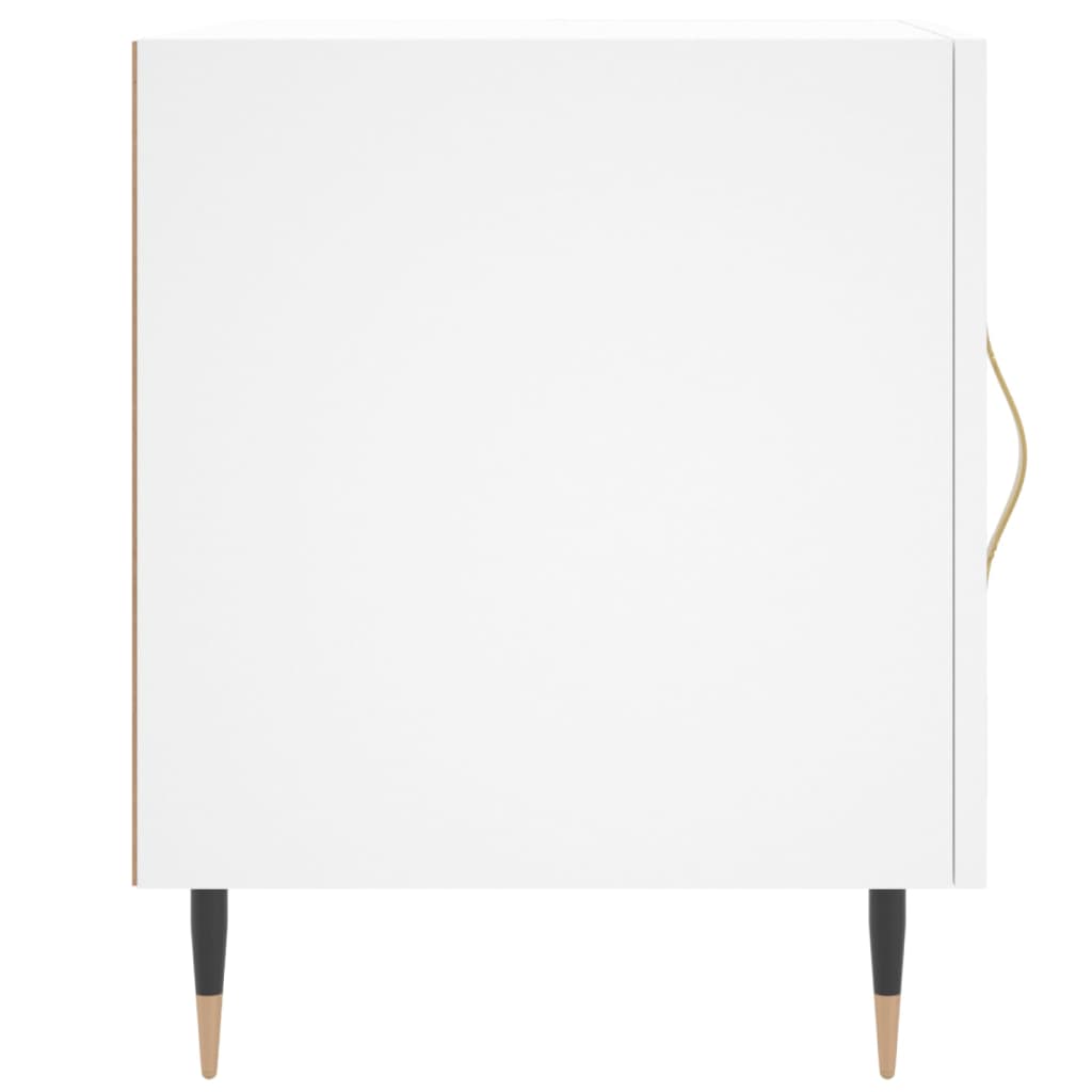 Nattbord 2 stk hvit 40x40x50 cm konstruert tre - SminkeBord.no