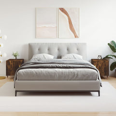 Nattbord 2 stk røkt eik 40x40x50 cm konstruert tre - SminkeBord.no