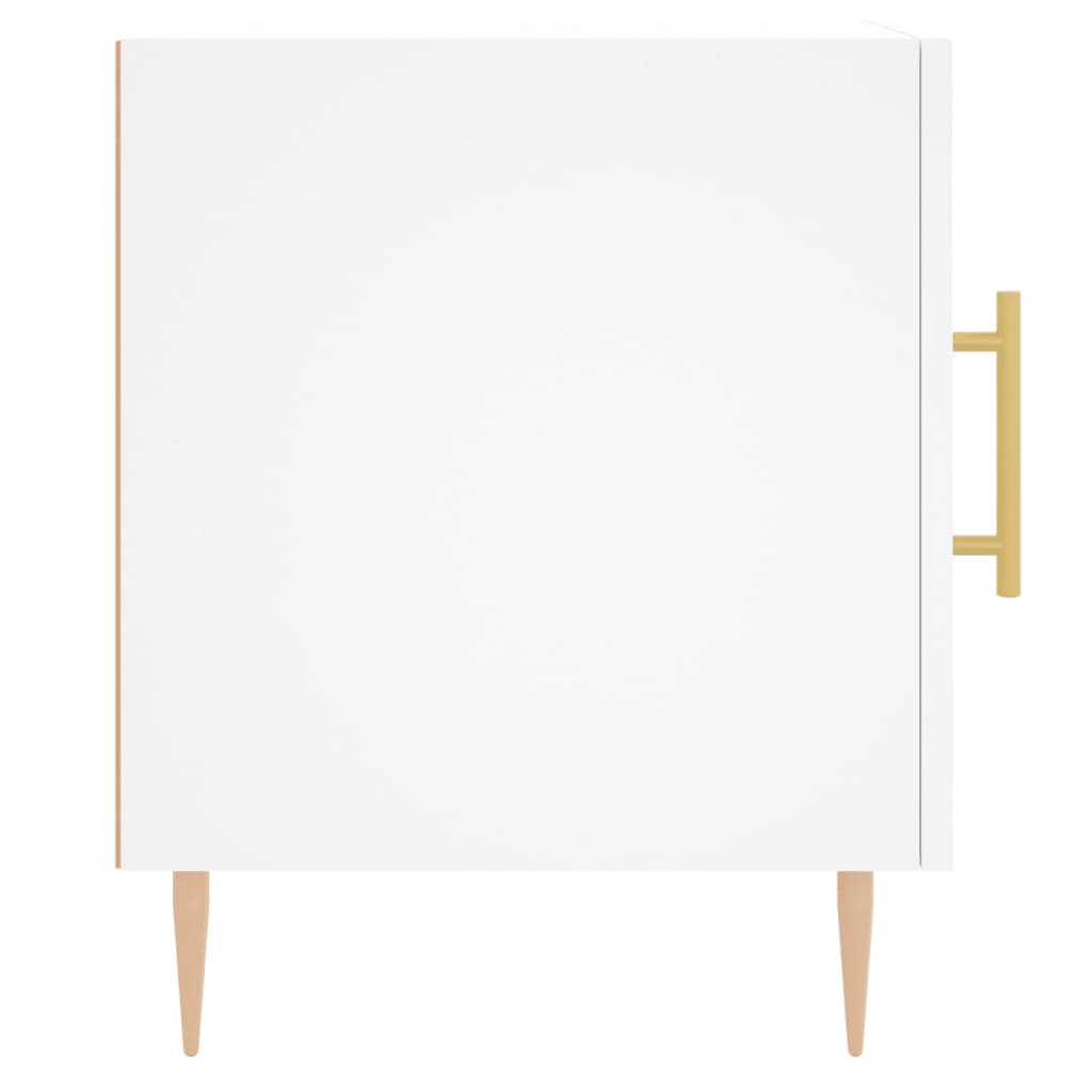 Nattbord 2 stk hvit 40x40x50 cm konstruert tre - SminkeBord.no