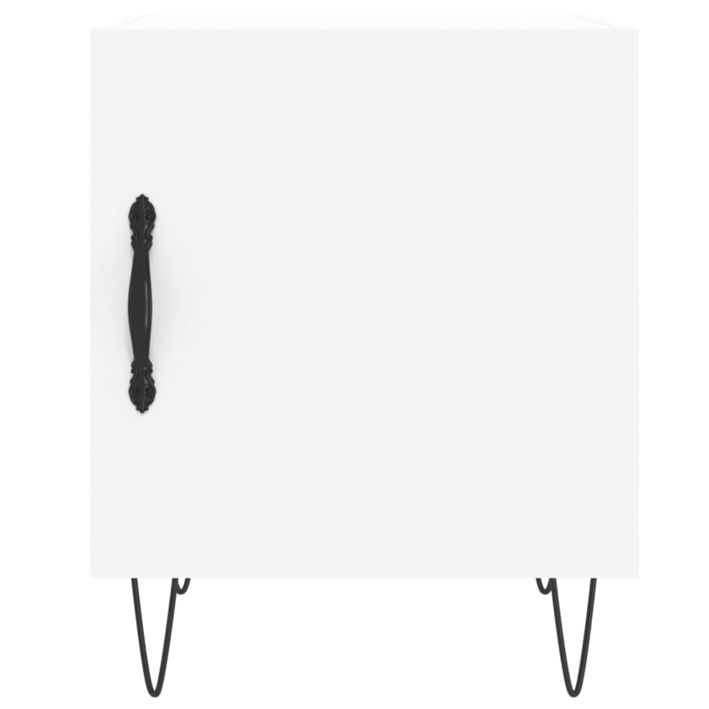 Nattbord 2 stk hvit 40x40x50 cm konstruert tre - SminkeBord.no