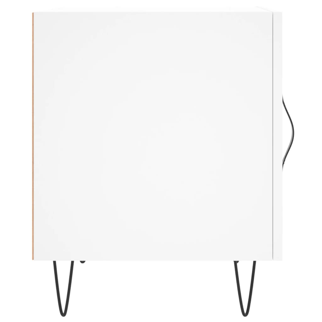 Nattbord 2 stk hvit 40x40x50 cm konstruert tre - SminkeBord.no