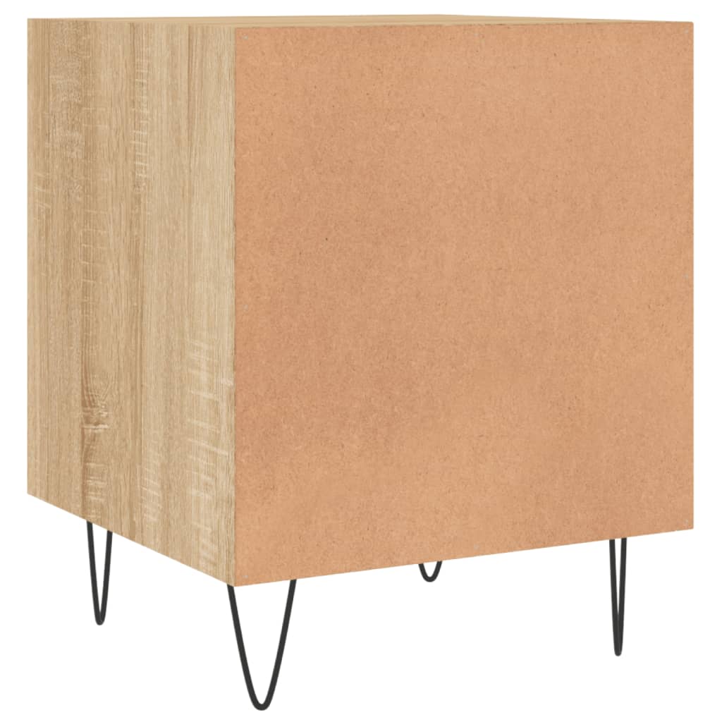 Nattbord 2 stk sonoma eik 40x40x50 cm konstruert tre - SminkeBord.no