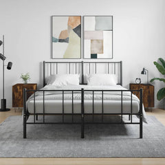 Nattbord 2 stk røkt eik 40x40x50 cm konstruert tre - SminkeBord.no