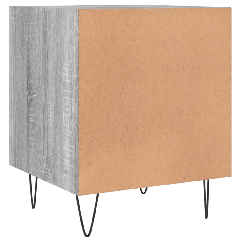 Nattbord 2 stk grå sonoma 40x40x50 cm konstruert tre - SminkeBord.no