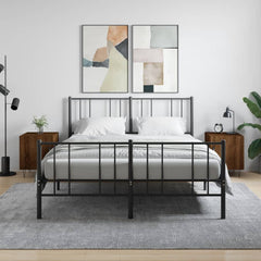 Nattbord 2 stk brun eik 40x40x50 cm konstruert tre - SminkeBord.no