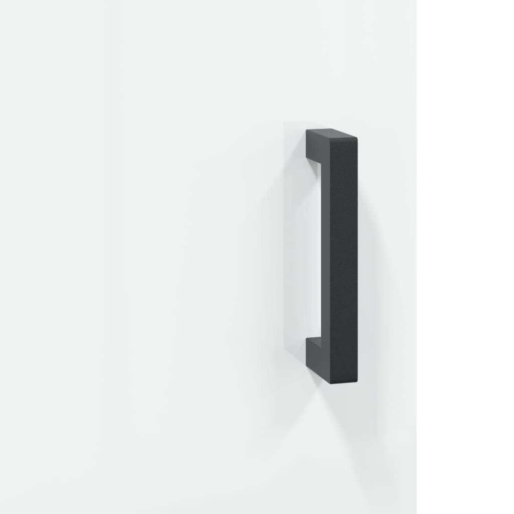 Nattbord 2 stk høyglans hvit 40x40x50 cm konstruert tre - SminkeBord.no