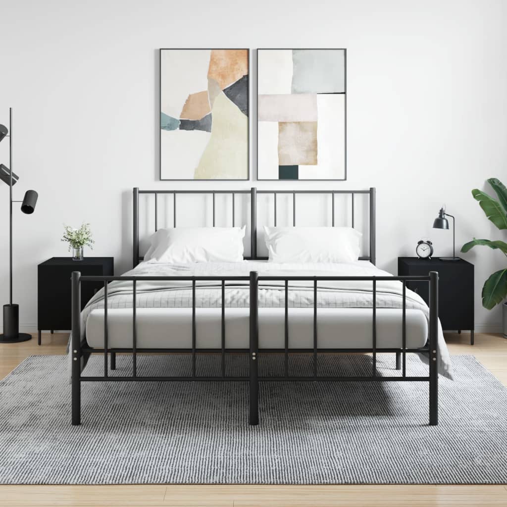 Nattbord 2 stk svart 40x40x50 cm konstruert tre - SminkeBord.no