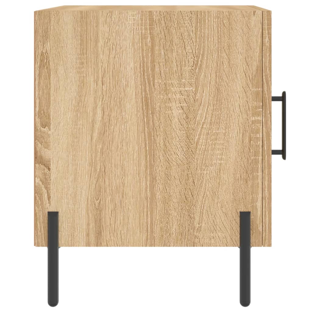 Nattbord 2 stk sonoma eik 40x40x50 cm konstruert tre - SminkeBord.no