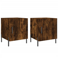 Nattbord 2 stk røkt eik 40x40x50 cm konstruert tre - SminkeBord.no