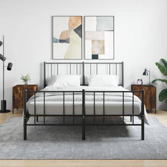 Nattbord 2 stk røkt eik 40x40x50 cm konstruert tre - SminkeBord.no