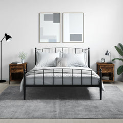 Nattbord 2 stk røkt eik 40x42x50 cm konstruert tre - SminkeBord.no