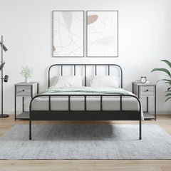 Nattbord 2 stk grå sonoma 30x60x60 cm konstruert tre - SminkeBord.no