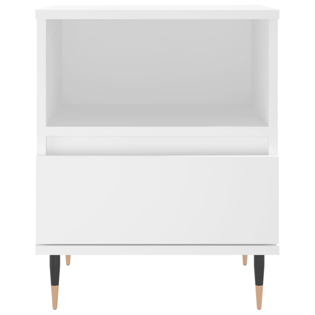 Nattbord 2 stk hvit 40x35x50 cm konstruert tre - SminkeBord.no