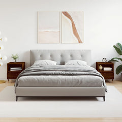 Nattbord 2 stk brun eik 40x35x50 cm konstruert tre - SminkeBord.no