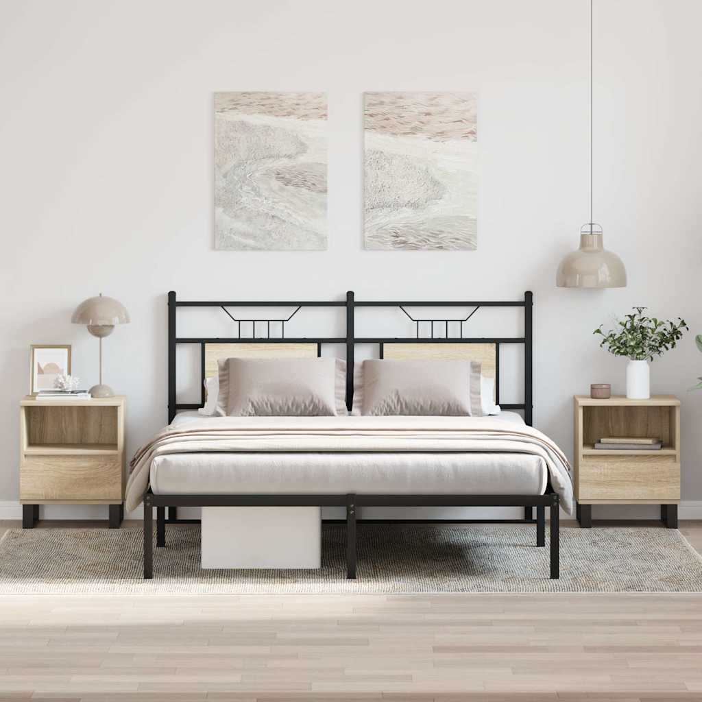 Nattbord 2 stk sonoma eik 40x35x50 cm konstruert tre - SminkeBord.no