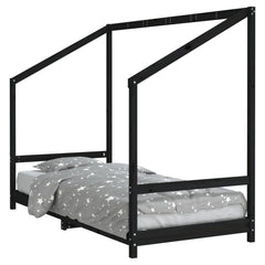 Barnesengeramme svart 90x200 cm heltre furu - SminkeBord.no