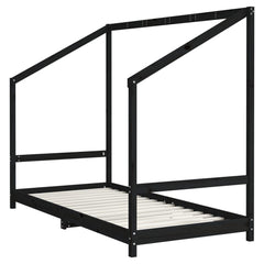 Barnesengeramme svart 90x200 cm heltre furu - SminkeBord.no