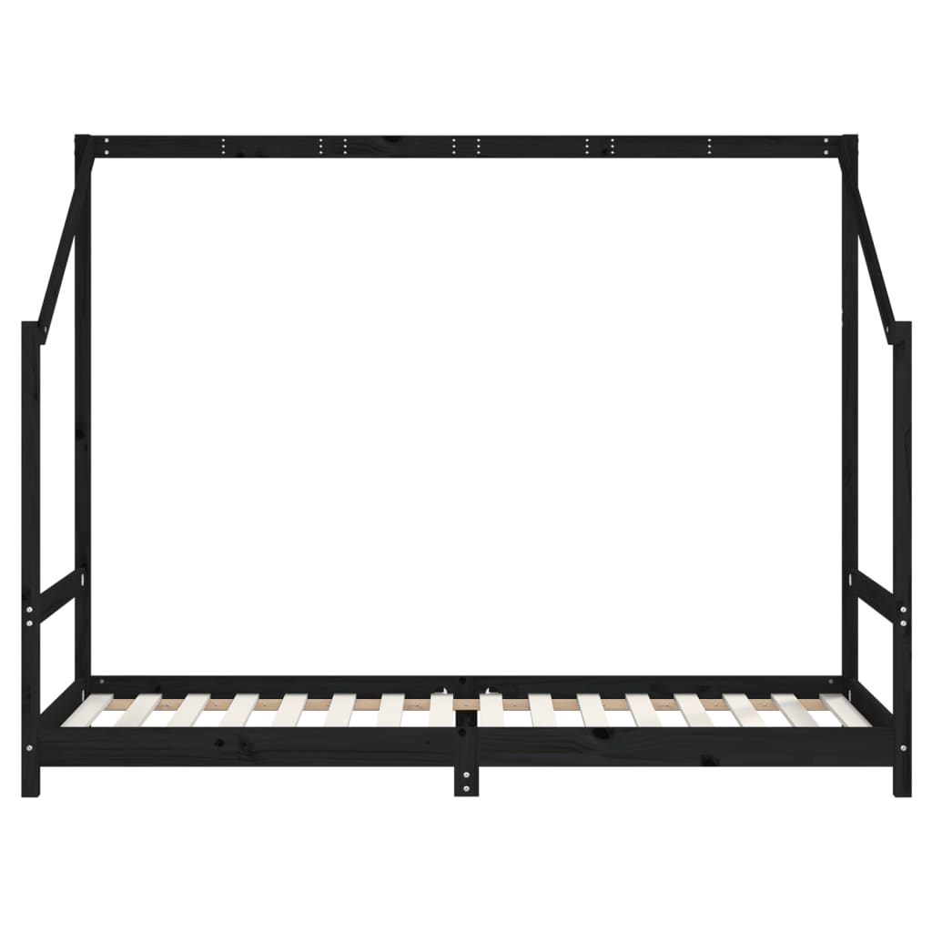 Barnesengeramme svart 90x200 cm heltre furu - SminkeBord.no