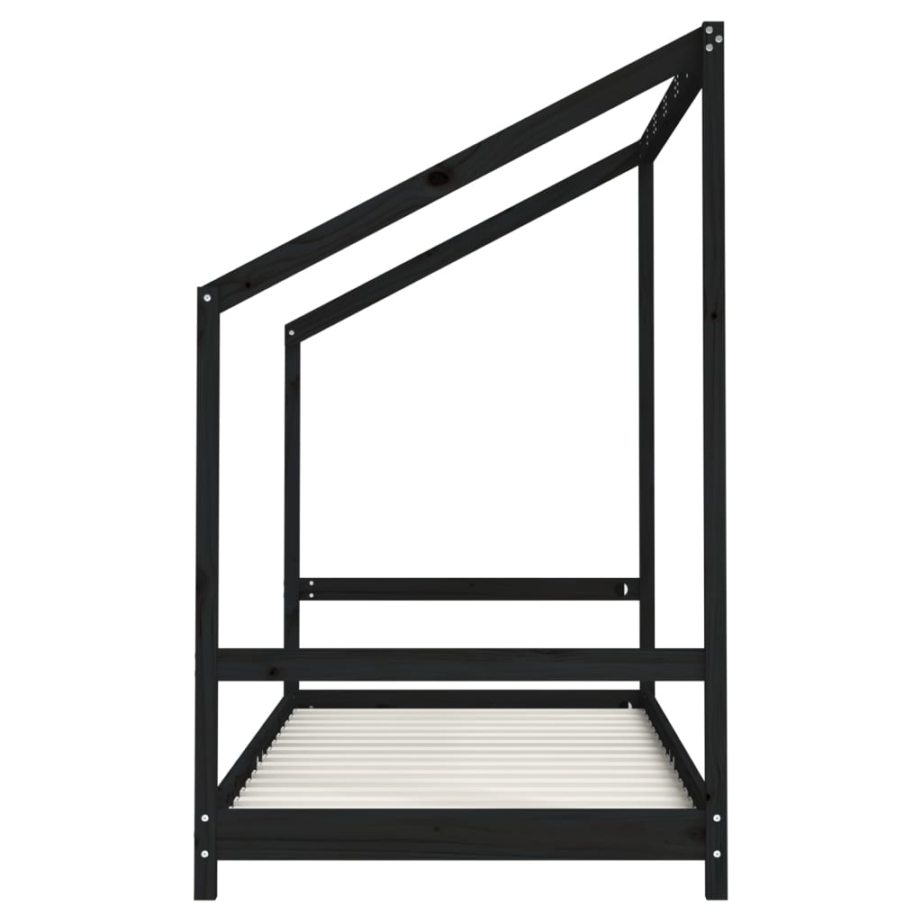 Barnesengeramme svart 90x200 cm heltre furu - SminkeBord.no