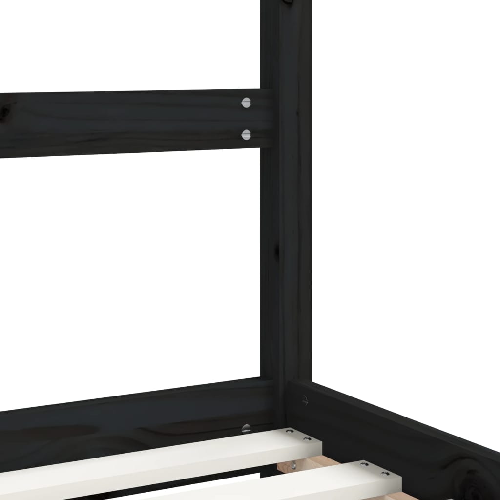 Barnesengeramme svart 90x200 cm heltre furu - SminkeBord.no