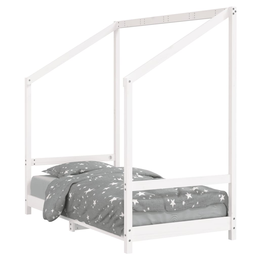 Barnesengeramme hvit 80x160 cm heltre furu - SminkeBord.no