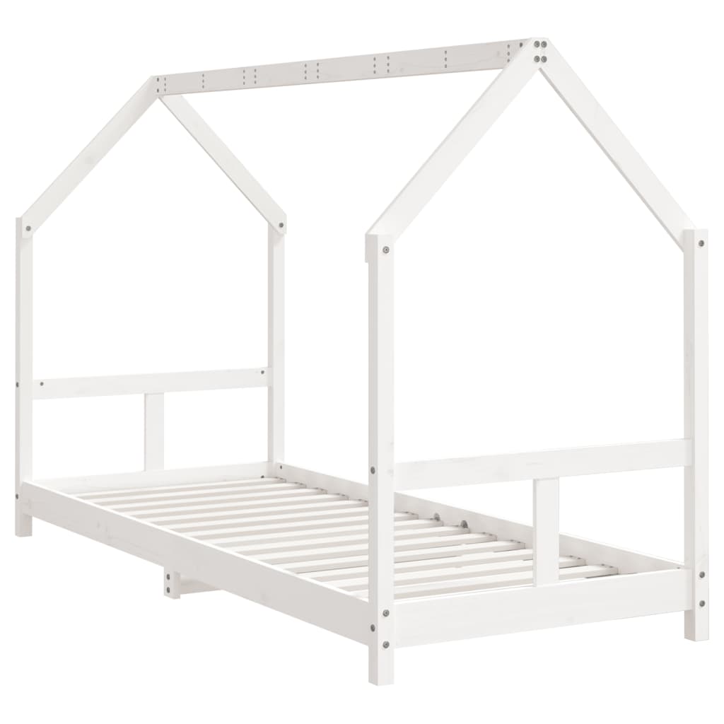 Barnesengeramme hvit 80x200 cm heltre furu - SminkeBord.no
