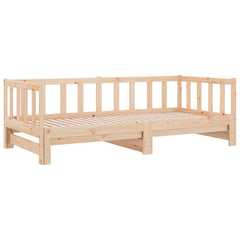 Uttrekkbar dagseng 90x190 cm heltre furu