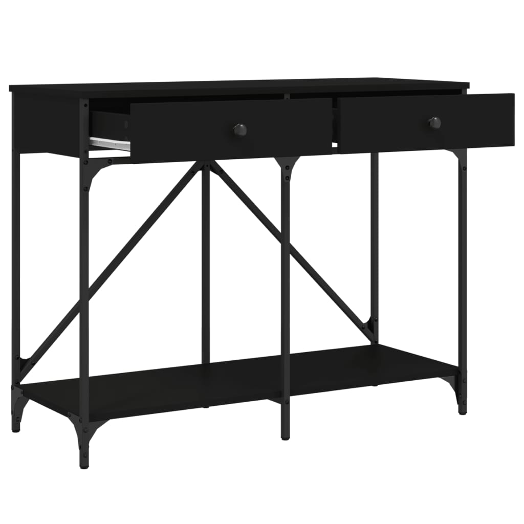 Konsollbord svart 100x39x78,5 cm konstruert tre - SminkeBord.no