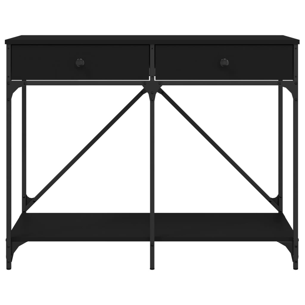 Konsollbord svart 100x39x78,5 cm konstruert tre - SminkeBord.no