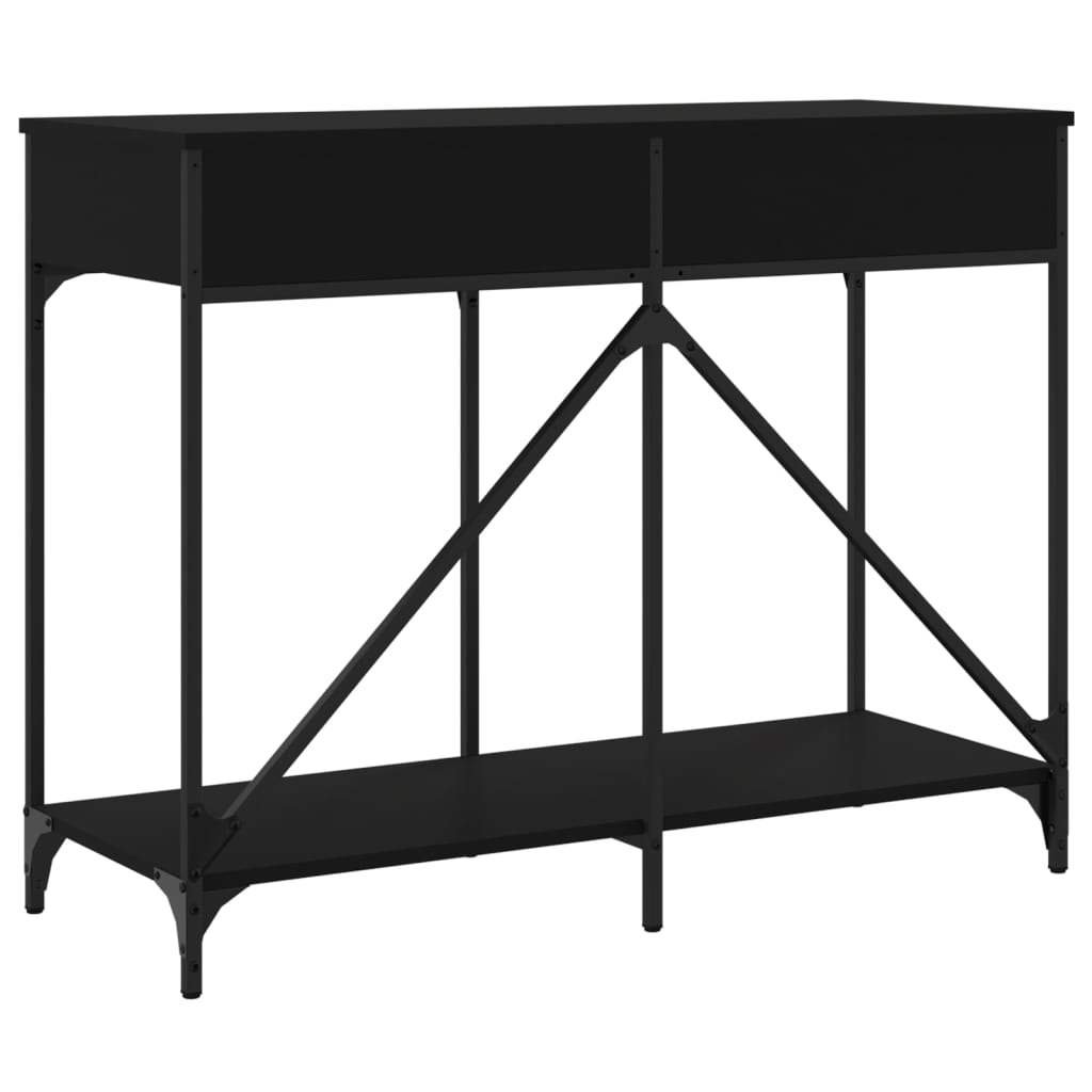 Konsollbord svart 100x39x78,5 cm konstruert tre - SminkeBord.no