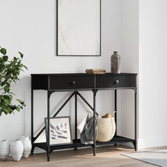 Konsollbord svart 100x39x78,5 cm konstruert tre - SminkeBord.no