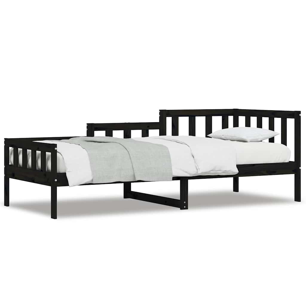 Dagseng svart 80x200 cm heltre furu