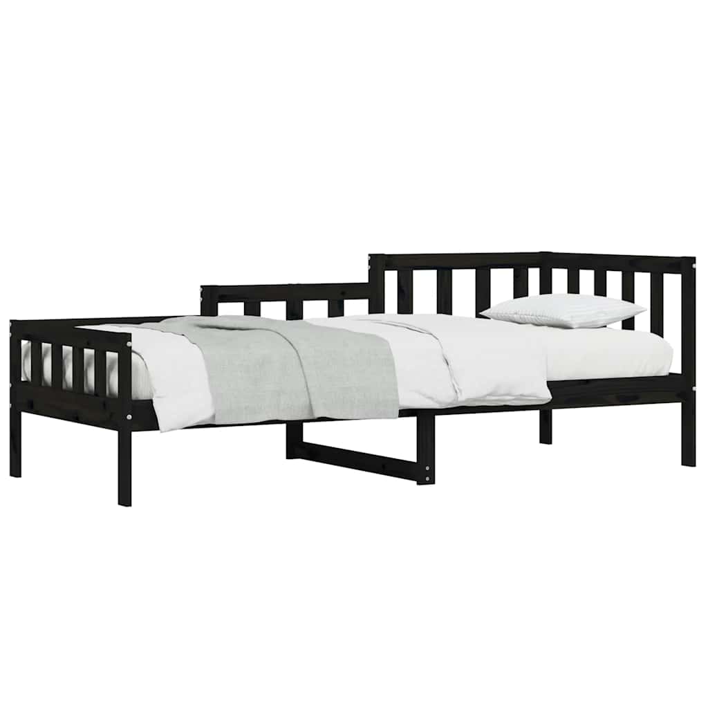 Dagseng svart 80x200 cm heltre furu