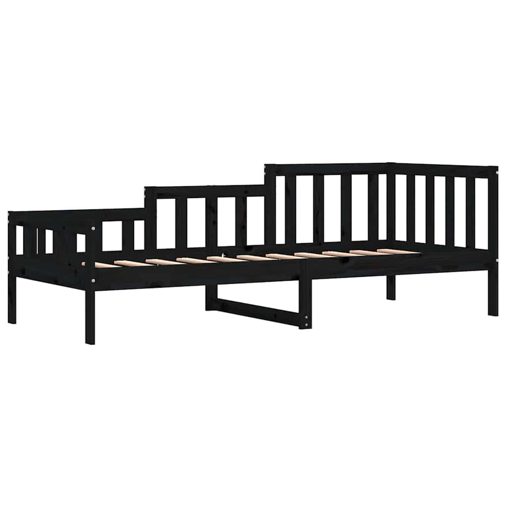 Dagseng svart 80x200 cm heltre furu
